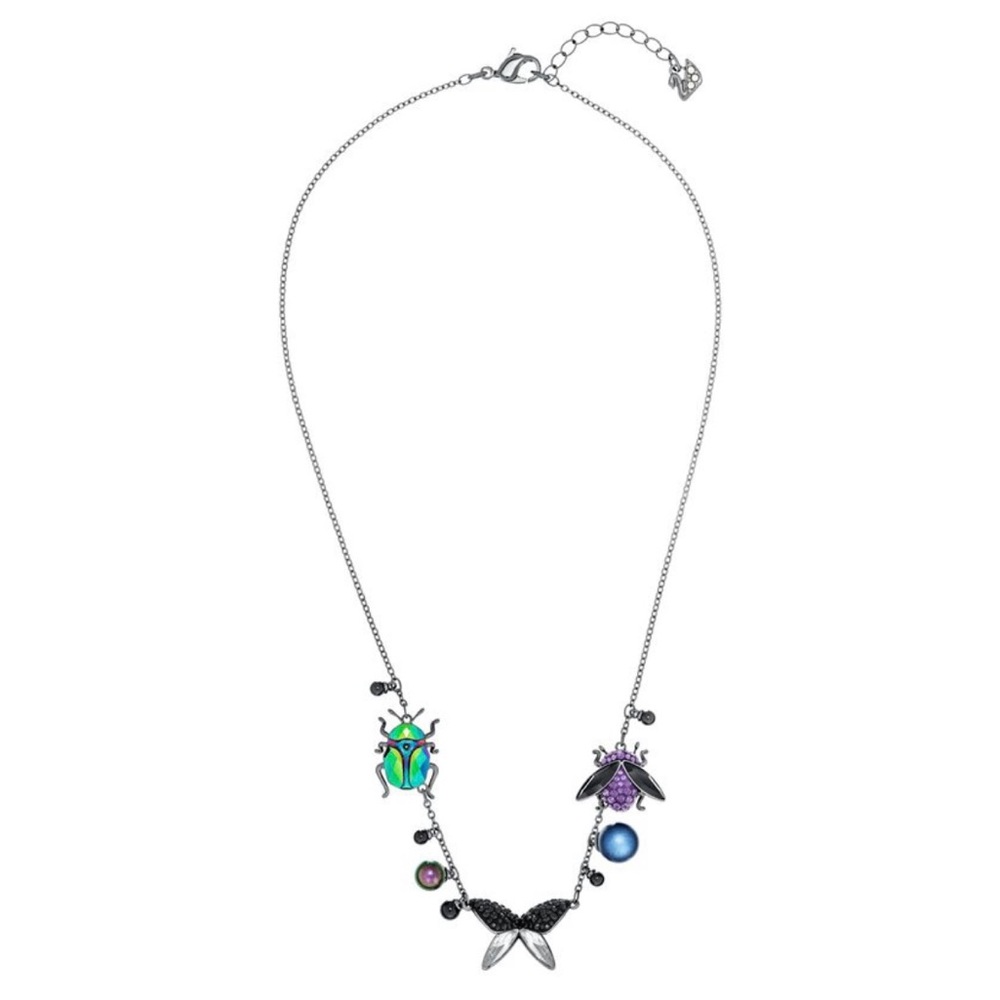 Rare find, edgy! NWY, Swarovski Necklace
Multi-colored, Black Ruthenium plated
